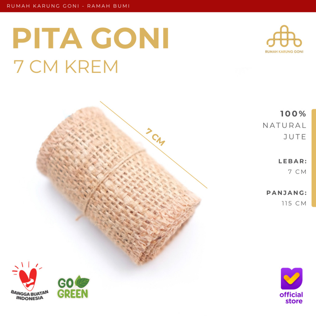 Pita Goni Obras Putih 7x115 CM - Pita Kerajinan Tangan - Pita Sulam - Pita Dekorasi Anyaman