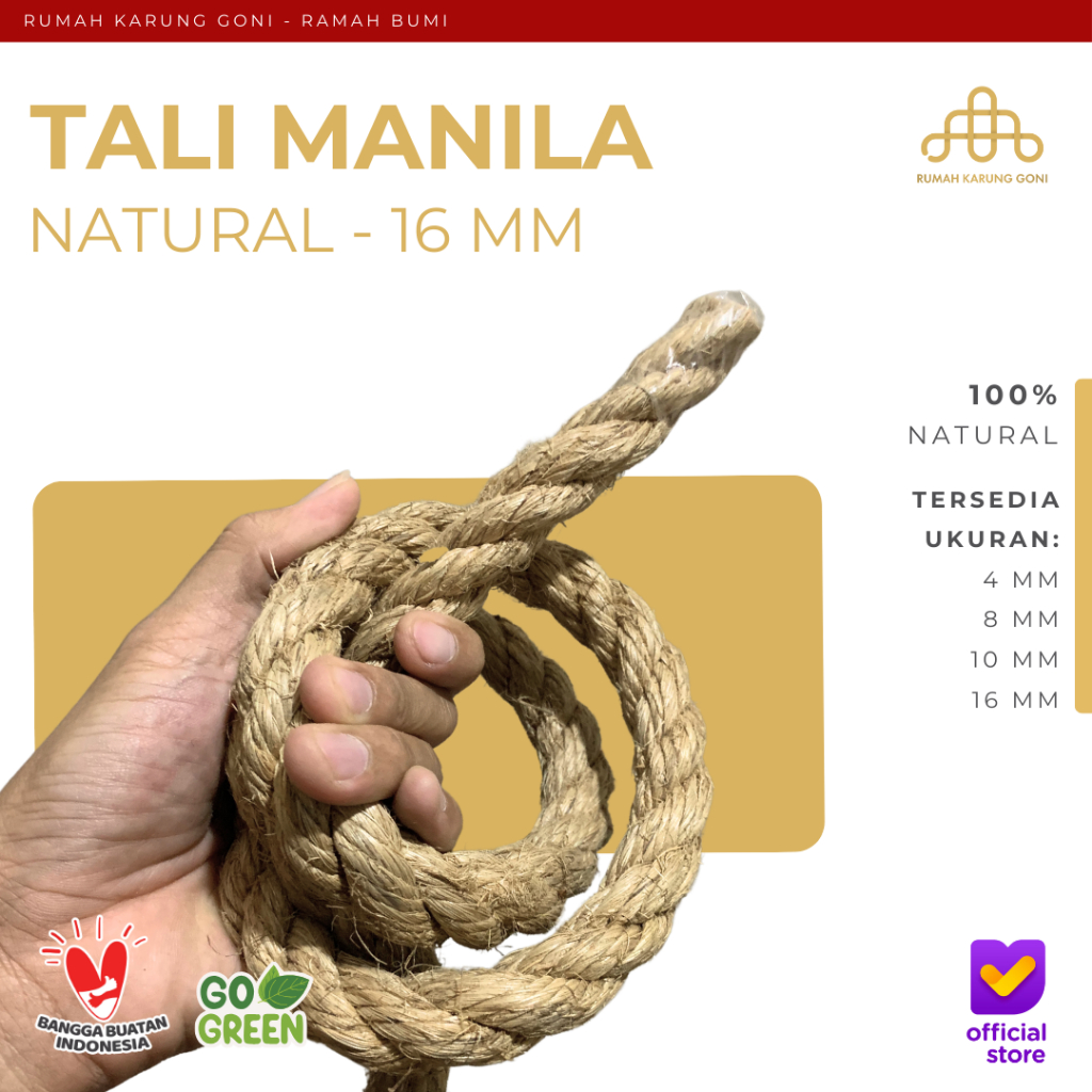 Tali Manila Gurita 16 MM - Tali Tarik Tambang - Tampar Serat Manila - Distributor Tali Manila Bali