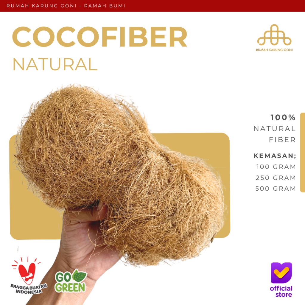Sabut Kelapa Serabut Kelapa 250gr - Cocofiber Coco Fiber Serat Kelapa Alami - Media Tanam Anggrek