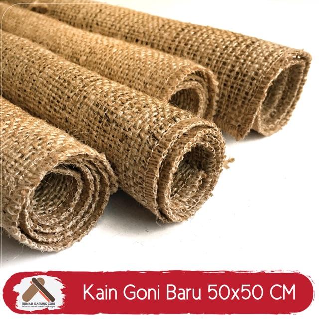 Kain Goni 40x40 CM - Karung Goni Fotografi - Table Runner - Taplak Meja Goni