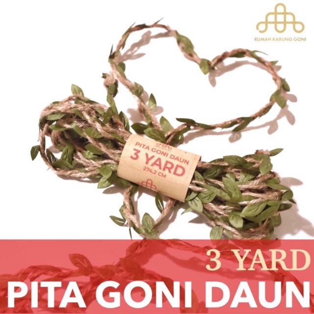 Tali Pita Goni Daun 3 Yard - Pita Goni Dekorasi Hiasan Daun - Jute Rope Leaf - Burlap Decoration