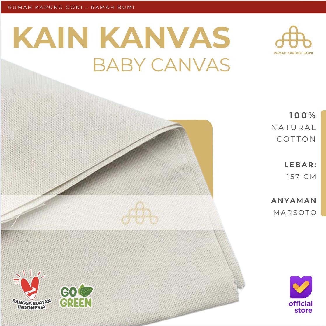 Kanvas Greige Natural Meteran Grade B – Kanvas Bahan Tas