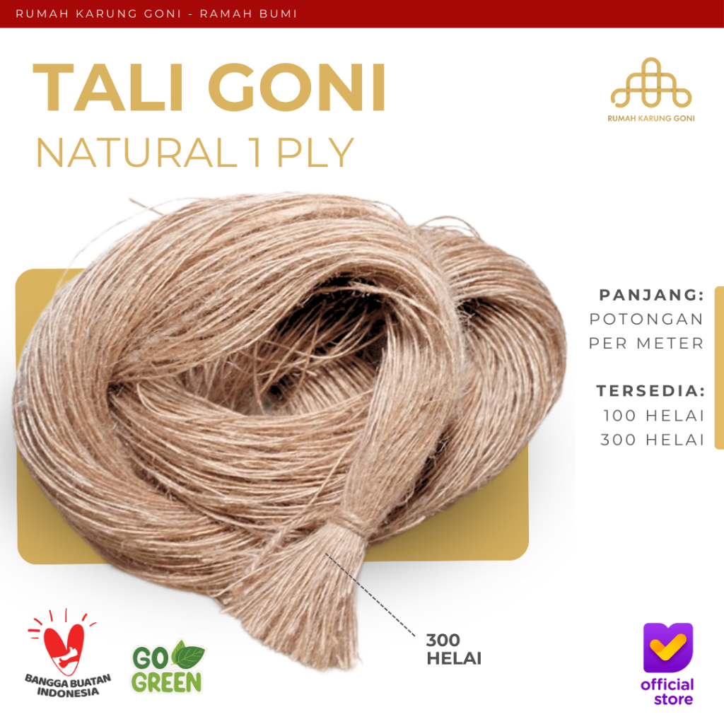 Tali Rami Tali Goni 1 Ply 125 Gram - 300 Meter Tali Kerajinan Tangan - Tali Souvenir - Tali Craft