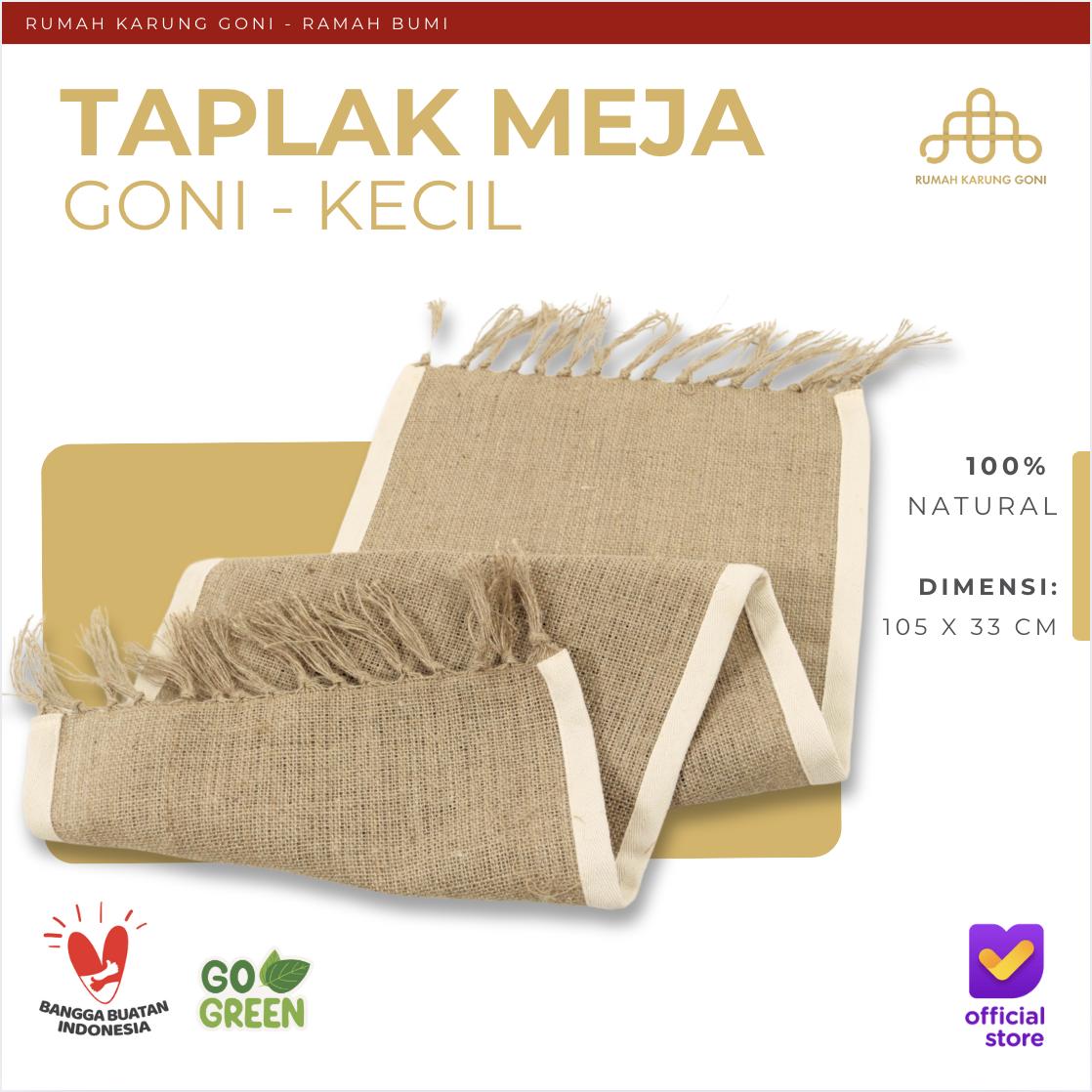 Taplak Meja Goni Kecil 105cm x 33cm - Dekorasi Taman - Alas Fotografi - Taplak Meja Rustic