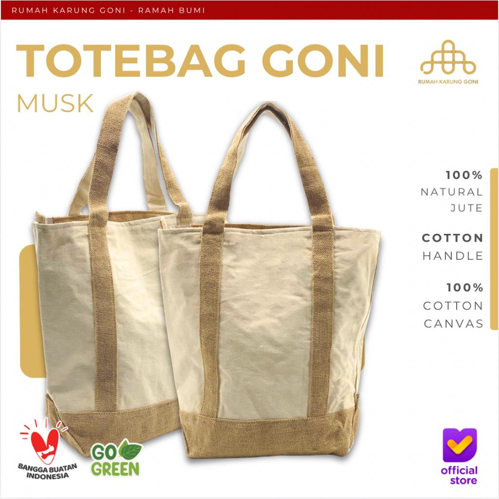 Tote Bag Goni Musk - Tas Ramah Lingkungan - Tas Belanja Wanita - Top Handle Bag