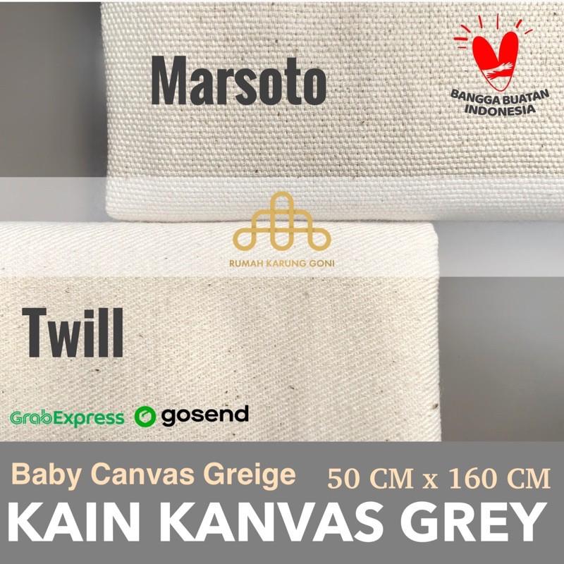 Kanvas Greige 50 cm x 160 cm - Baby Canvas Grey - Supplier Kain Kanvas