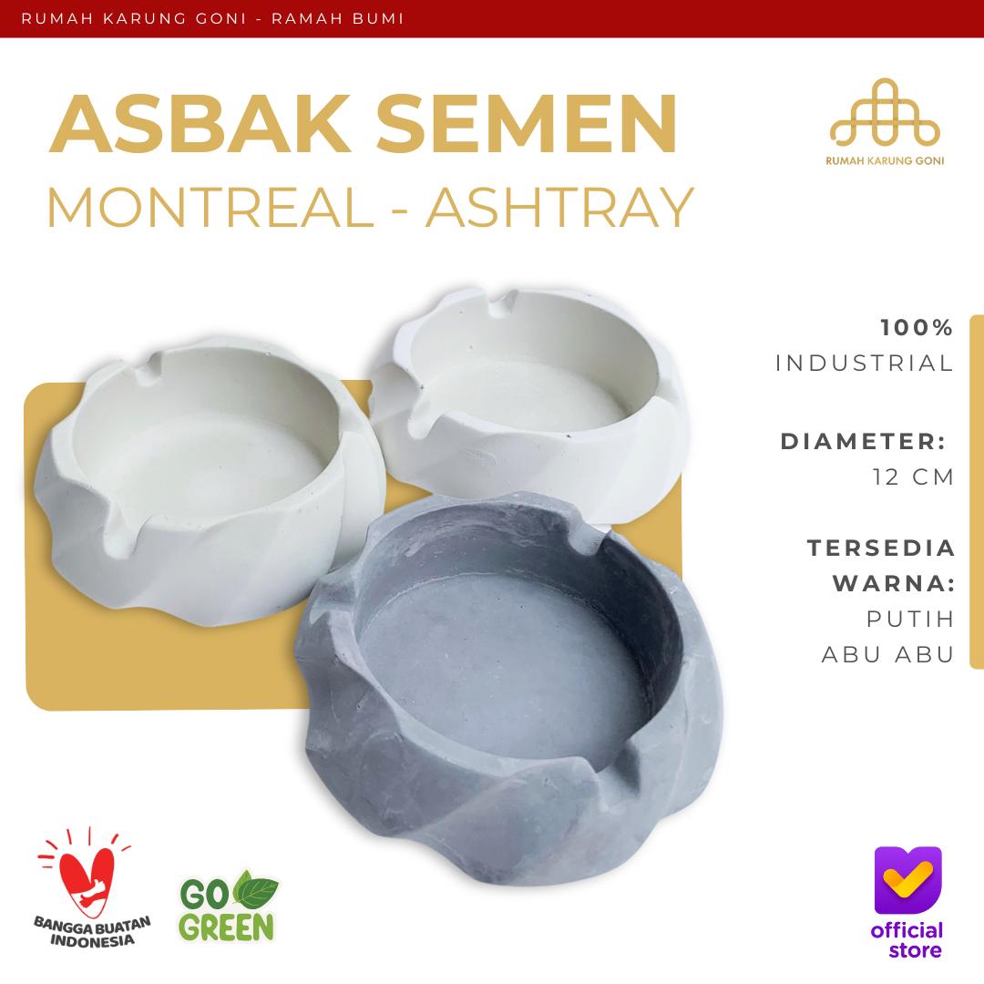 Asbak Semen Montreal Diameter 12 cm - Concrete Ashtray - Asbak Beton