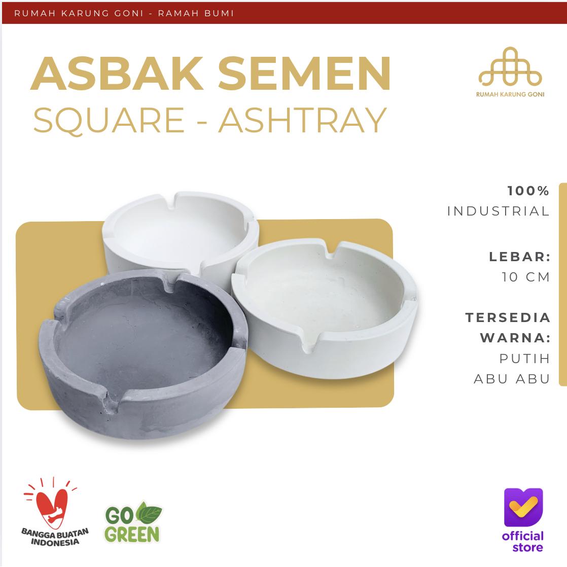 Asbak Semen Bulat 10cm Radia - Asbak Minimalis - Dekorasi Ruangan