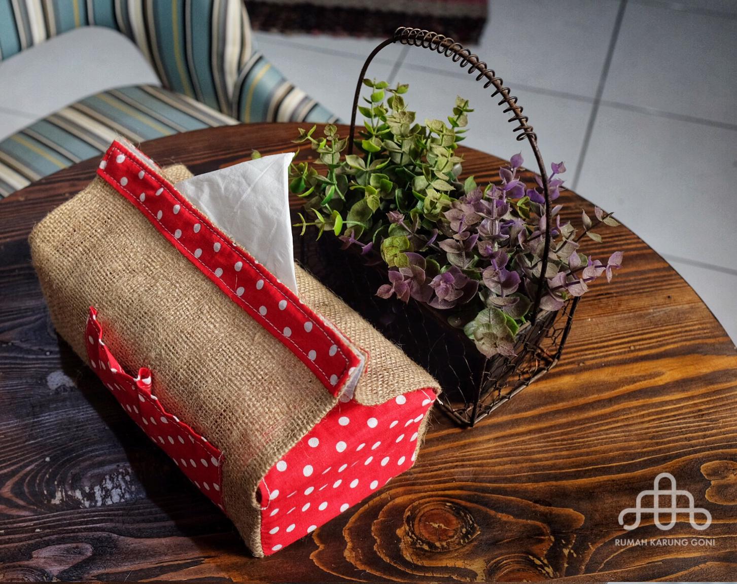 Tempat Tisu Goni - Cover Box Tissue - Wadah Tisu Cantik Minimalis